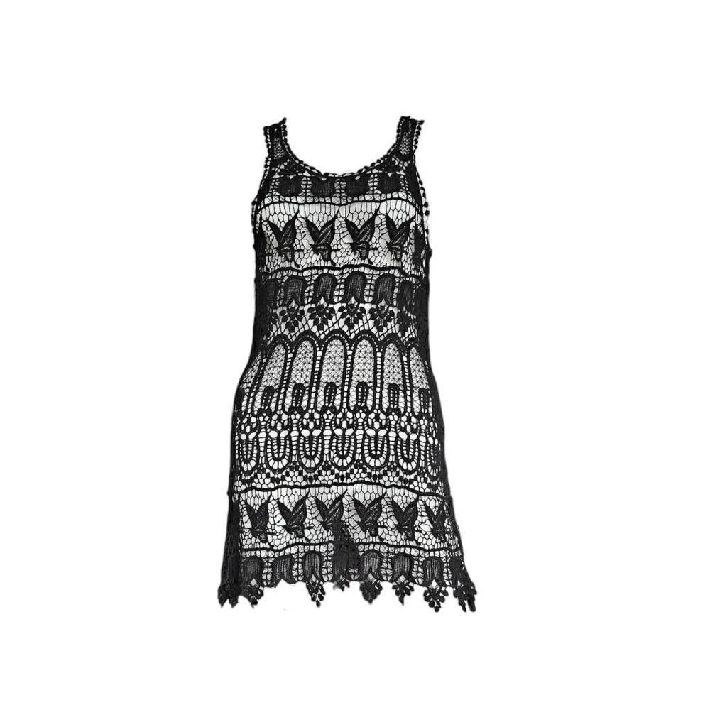 dark fairycore crochet mini dress